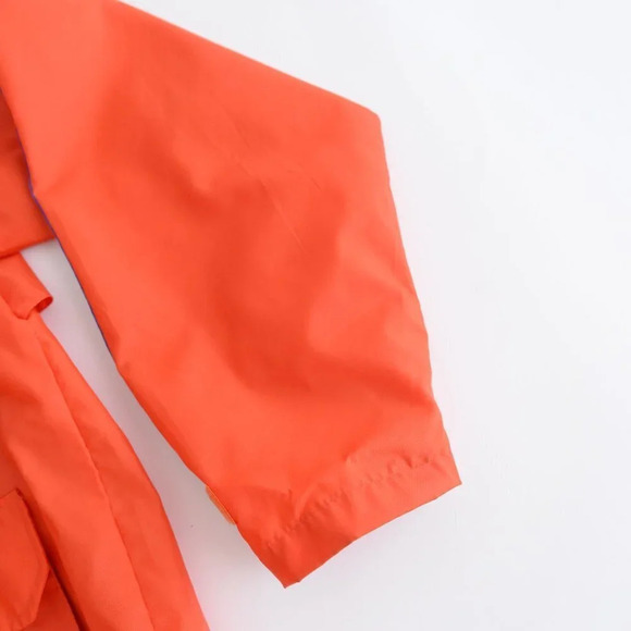 Vintage Polo Jeans Co.  Ralph Lauren Orange Zip Up Rain Coat Size Medium - Picture 6 of 14